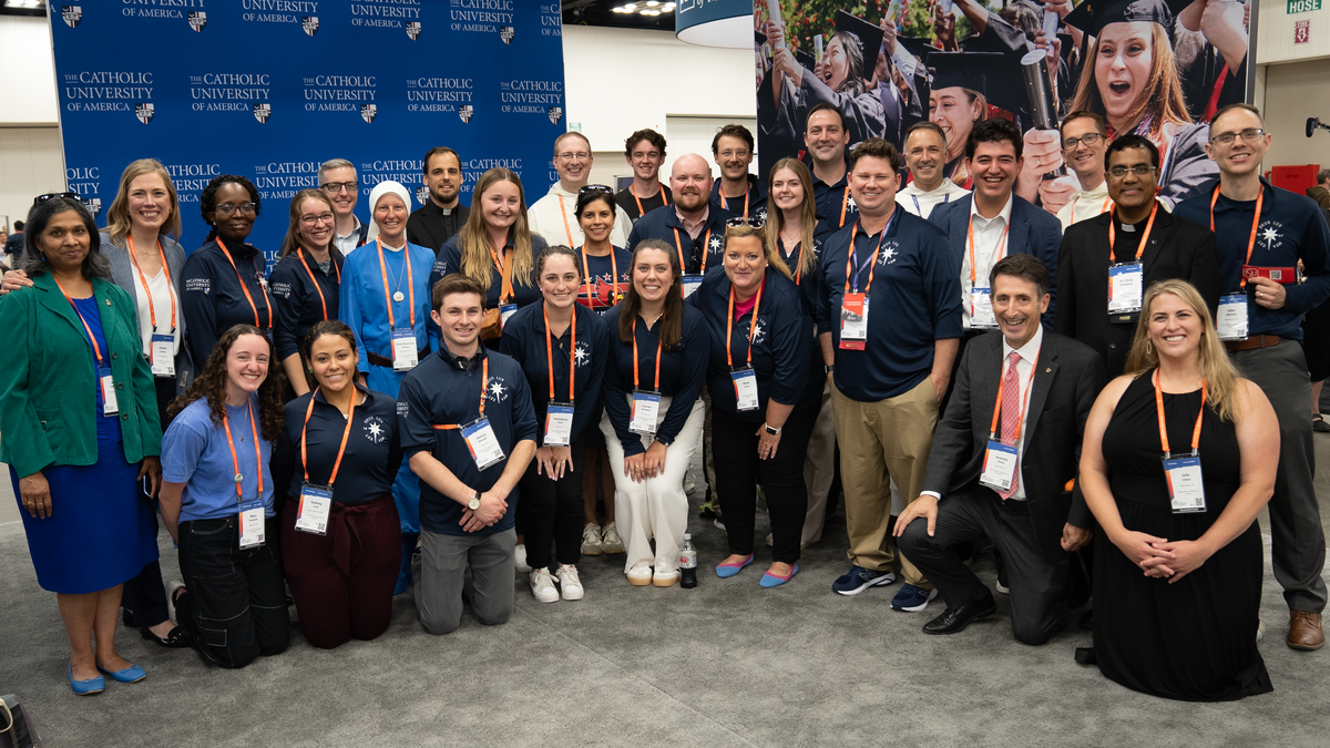 Staff, faculty, and students joyfully represented the University at the National Eucharistic Congress in Indianapolis.